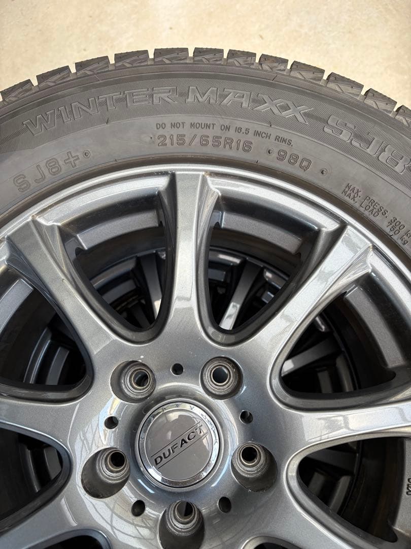 ダンロップ ウィンターマックス SJ8 16インチ ホイールセット