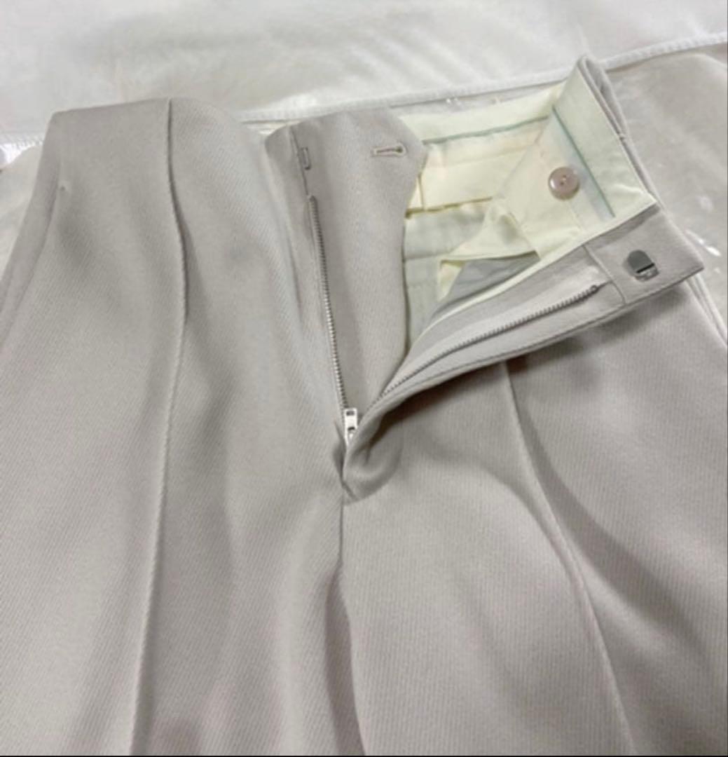 【お値下げ　美品】Drawer ウールツイルフロントステッチパンツ 34