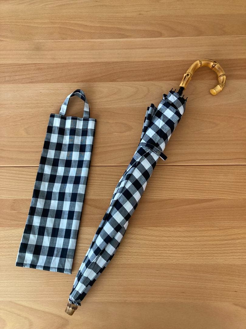 サンクcinq 日傘ギンガムチェック⭐︎折りたたみ