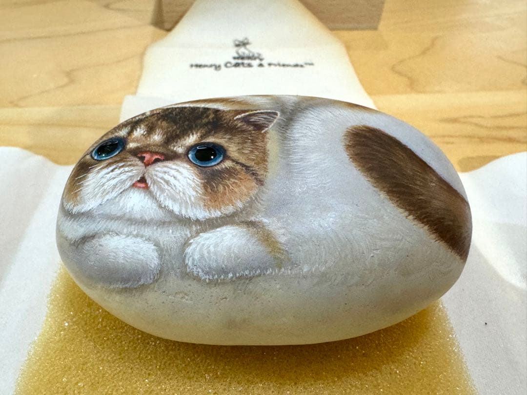 猫石　木箱入り　エキゾチック　美品