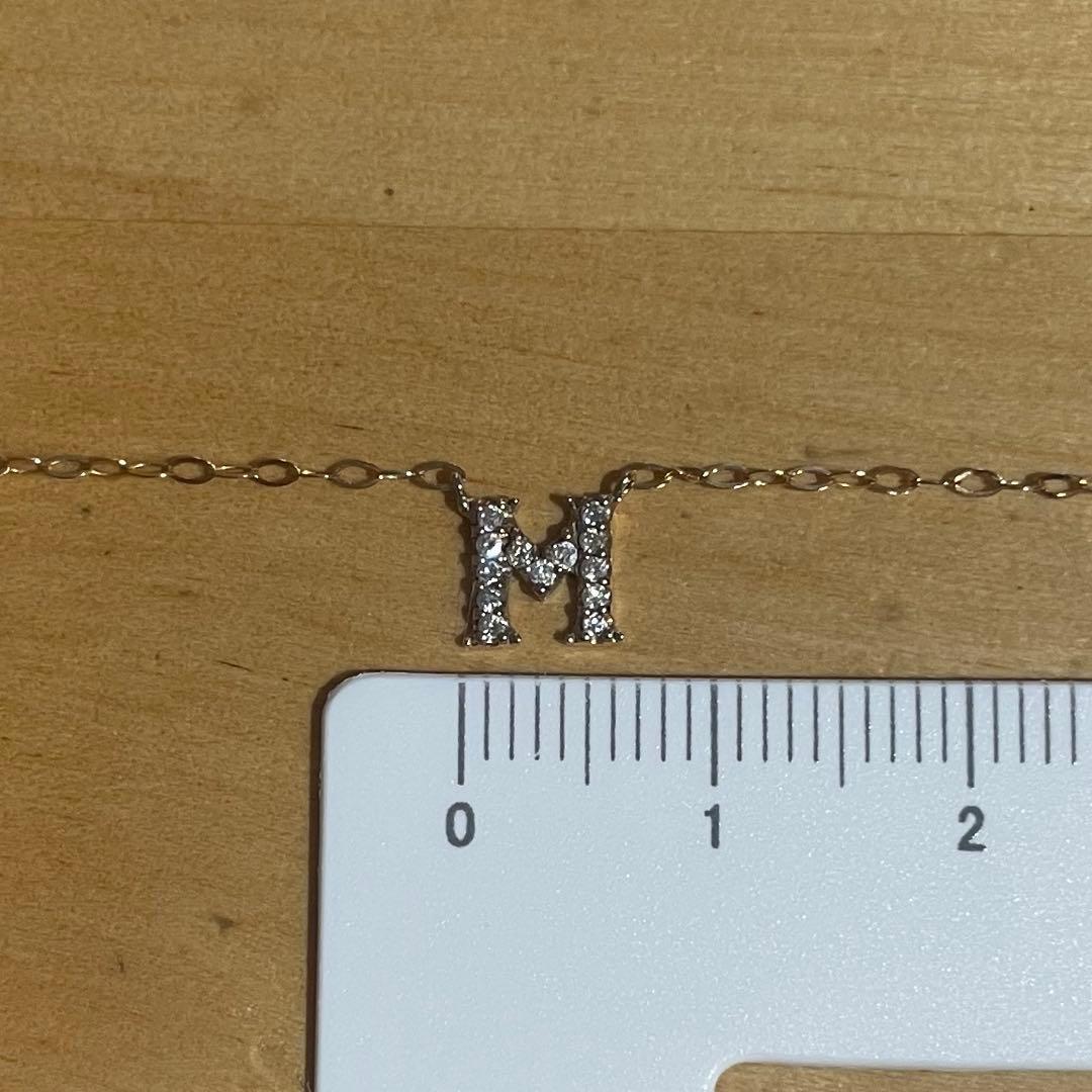 りい♡K18 PG サマンサティアラ ダイヤモンドネックレス イニシャルM