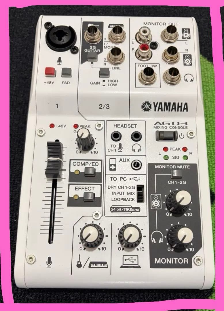 YAMAHA AG03 オーディオインターフェース　ミキシングコンソール