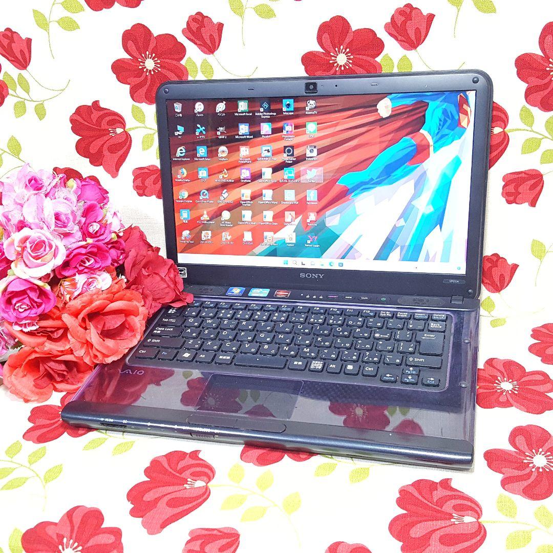 ★小型★VAIO★新Windows11★SSD240G★高速メモリ8G★