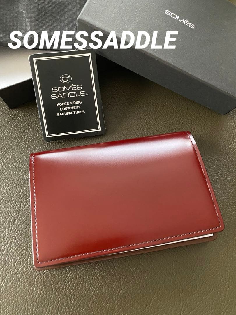 SOMES SADDLE ソメスサドル　コードバン　名刺入れ　ダークブラウン