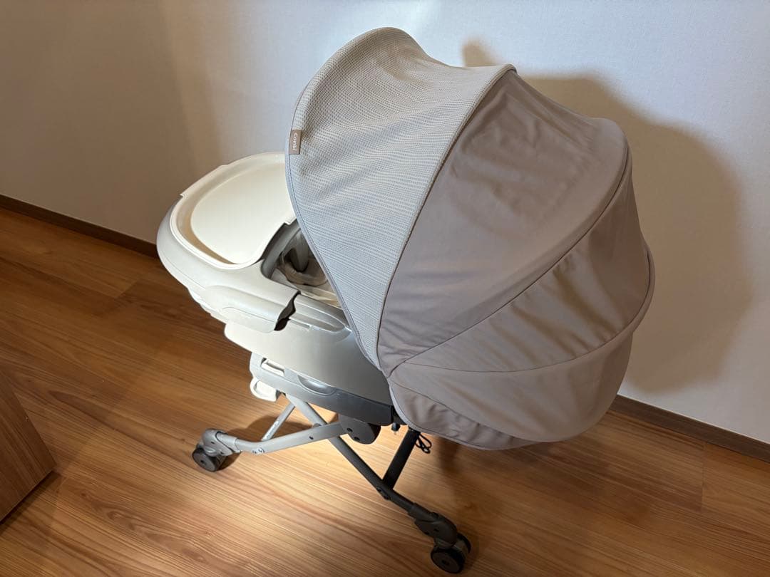 【コンビ】電動ハイローチェア ネムリラ BEDi Long ［ミルキーベージュ］