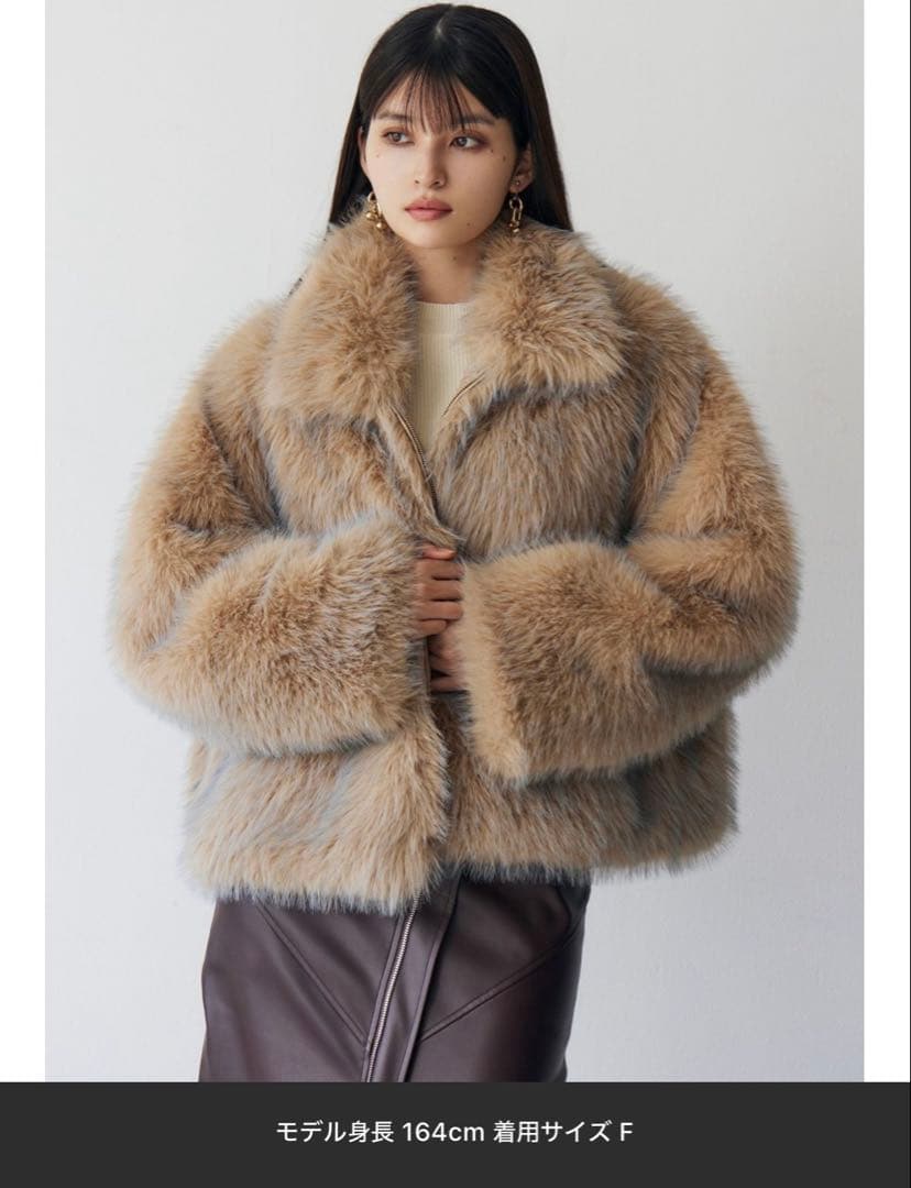 MURUA MIX フェイクファーブルゾン