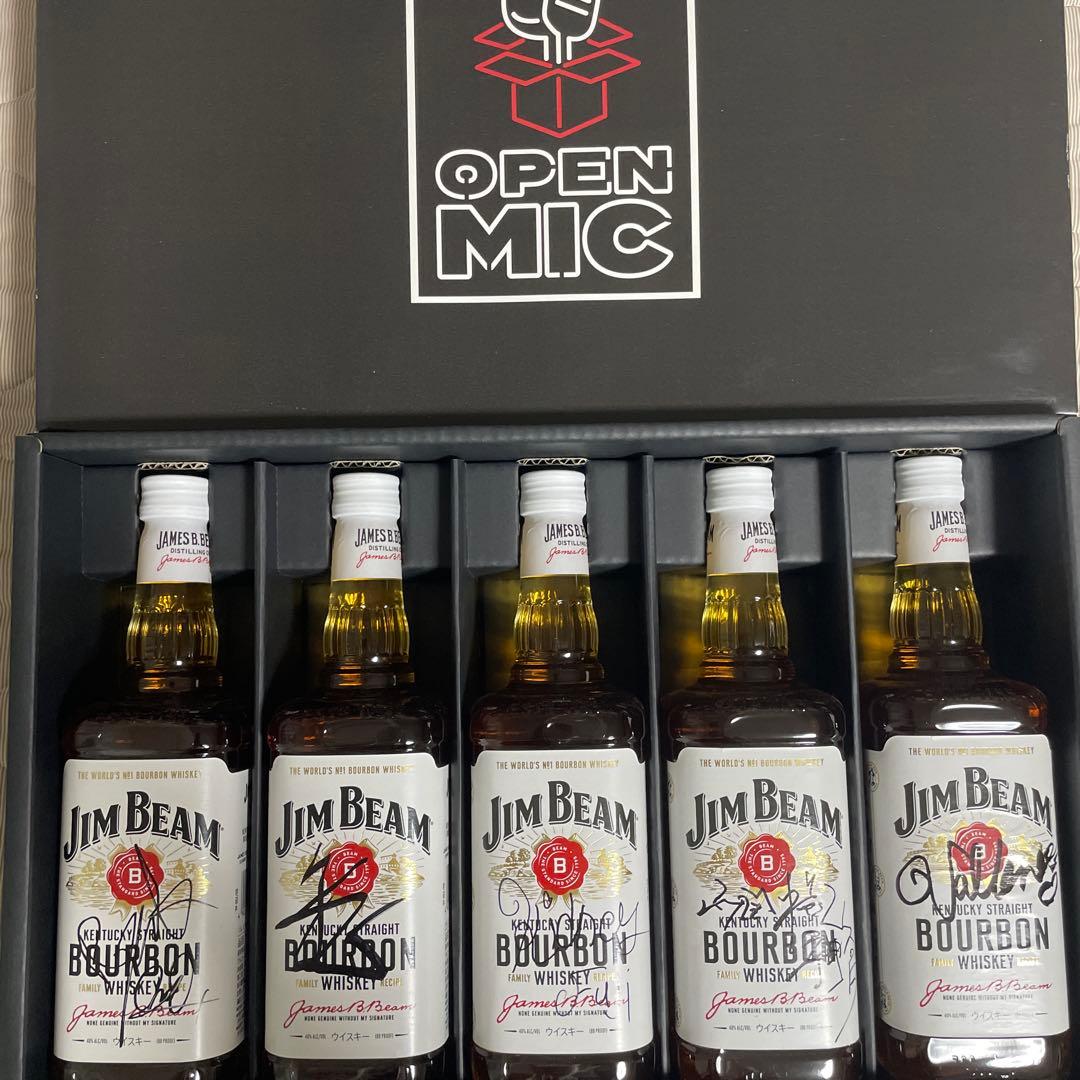 Jim Beam Open Mic 出演アーティストサイン入り 700mL✖️５