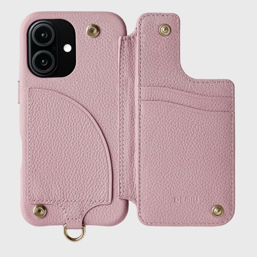 DEMIU BALLON iPhone17 ケース　ライラック　ストラップ付