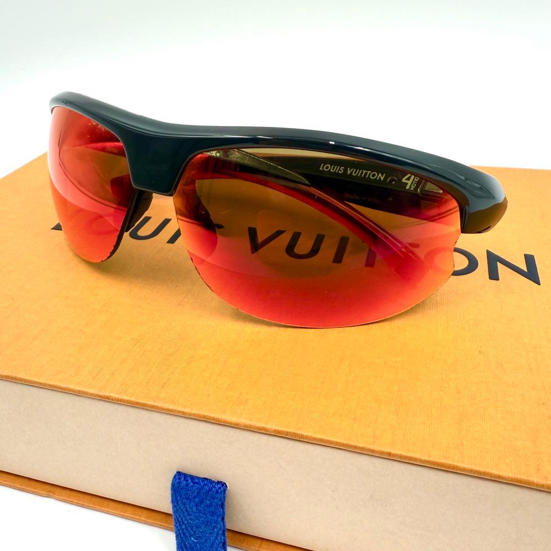 鑑定済 ルイヴィトン 4モーションファイヤー 72□11 サングラス ブラック