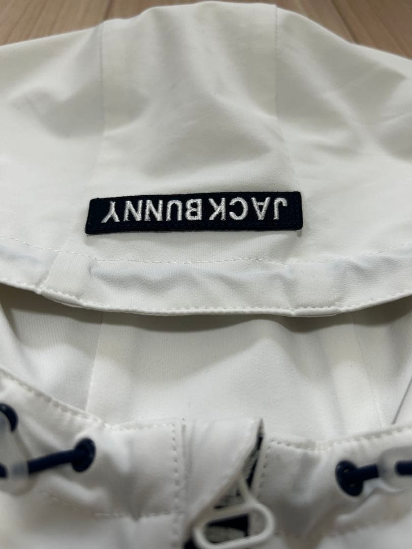 【美品】ジャックバニー ロゴテープ ブルゾン ホワイト サイズ2 レディース L