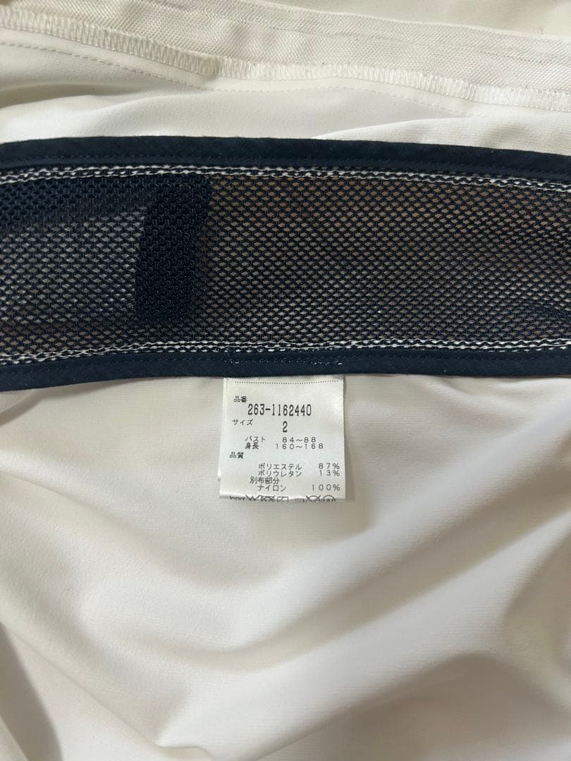 【美品】ジャックバニー ロゴテープ ブルゾン ホワイト サイズ2 レディース L