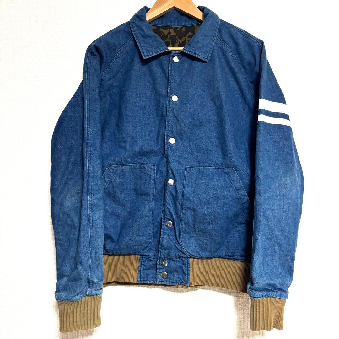 桃太郎ジーンズ リバーシブル デニムジャケット ブルゾン カモフラ 42size