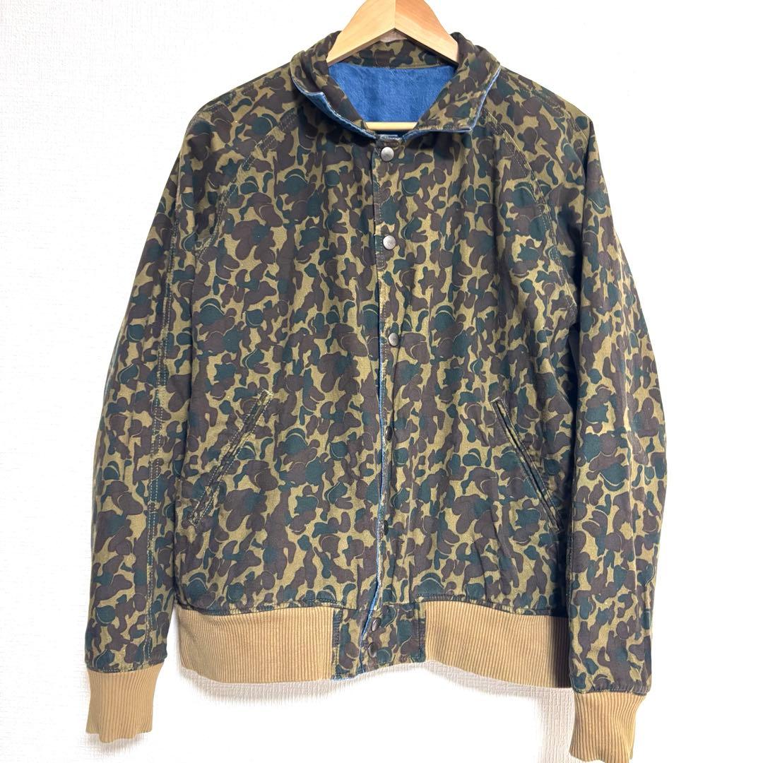 桃太郎ジーンズ リバーシブル デニムジャケット ブルゾン カモフラ 42size