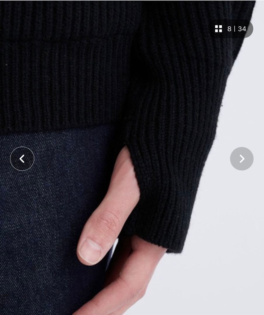 jieda 2ウェイ　ドライバーズニット グレー 2023FW