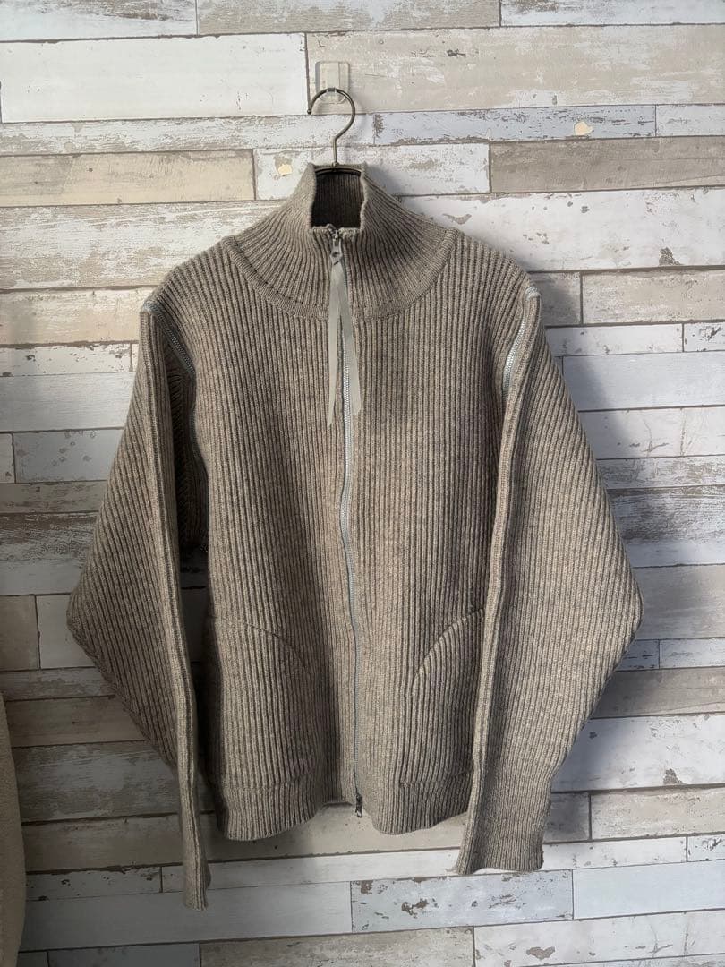 jieda 2ウェイ　ドライバーズニット グレー 2023FW