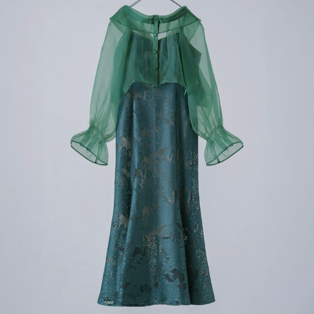 etoll. シアーブラウス&マーメイドキャミソールパーティードレス