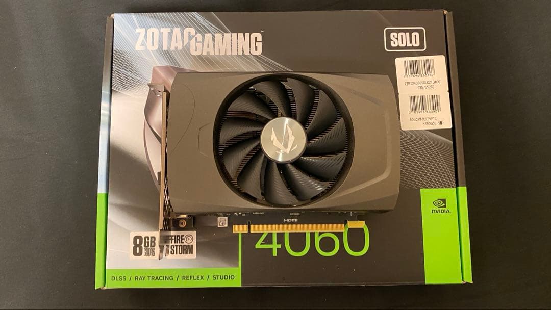 ZOTAC GAMING RTX 4060 8GB SOLO グラフィックボード