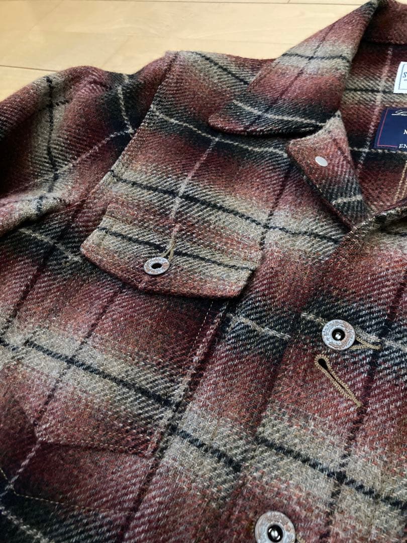 ステュディオダルチザン ムーン ウール ジャケット チェック 38