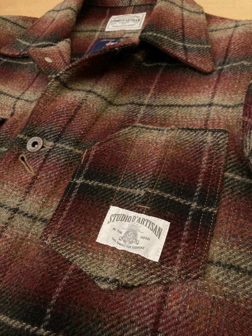 ステュディオダルチザン ムーン ウール ジャケット チェック 38