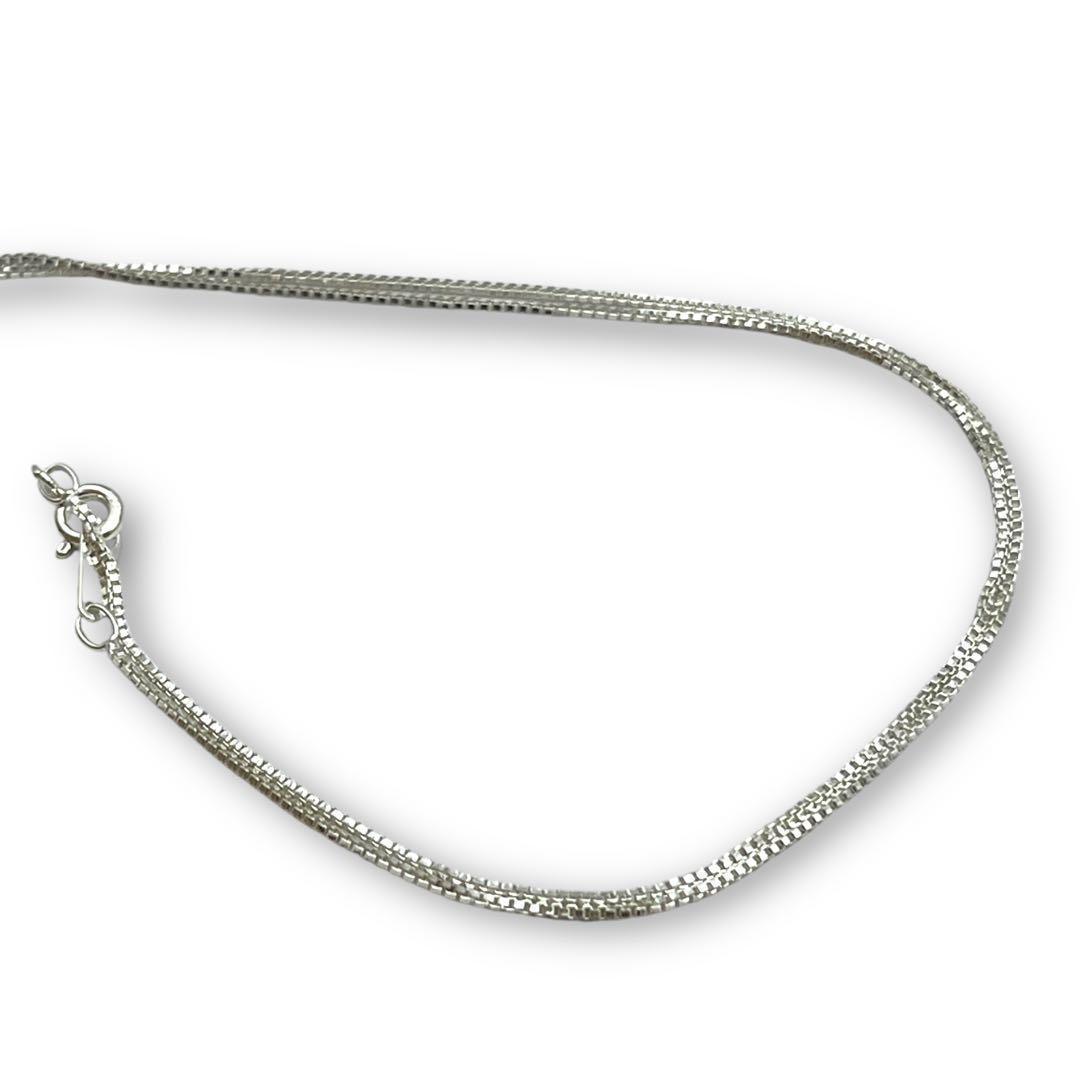 【美品】HERMES エクリプス エブリン パンチング ネックレス シルバー