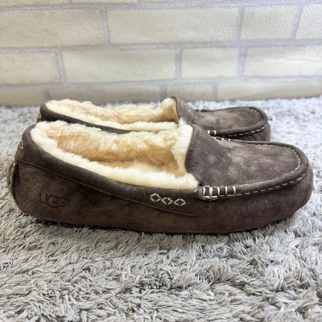 UGG アグ ANSLEY スエード ボア モカシン 25cm