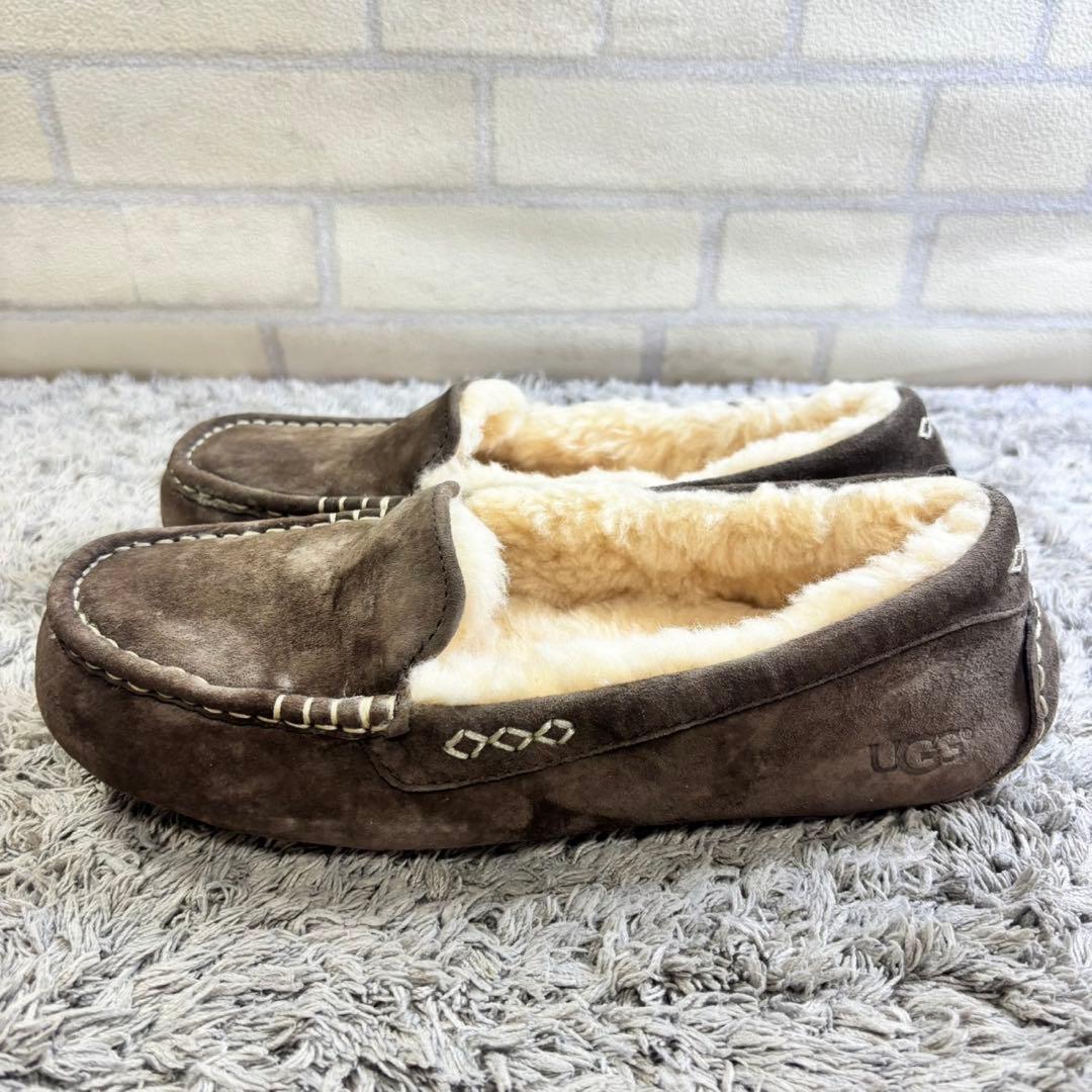 UGG アグ ANSLEY スエード ボア モカシン 25cm
