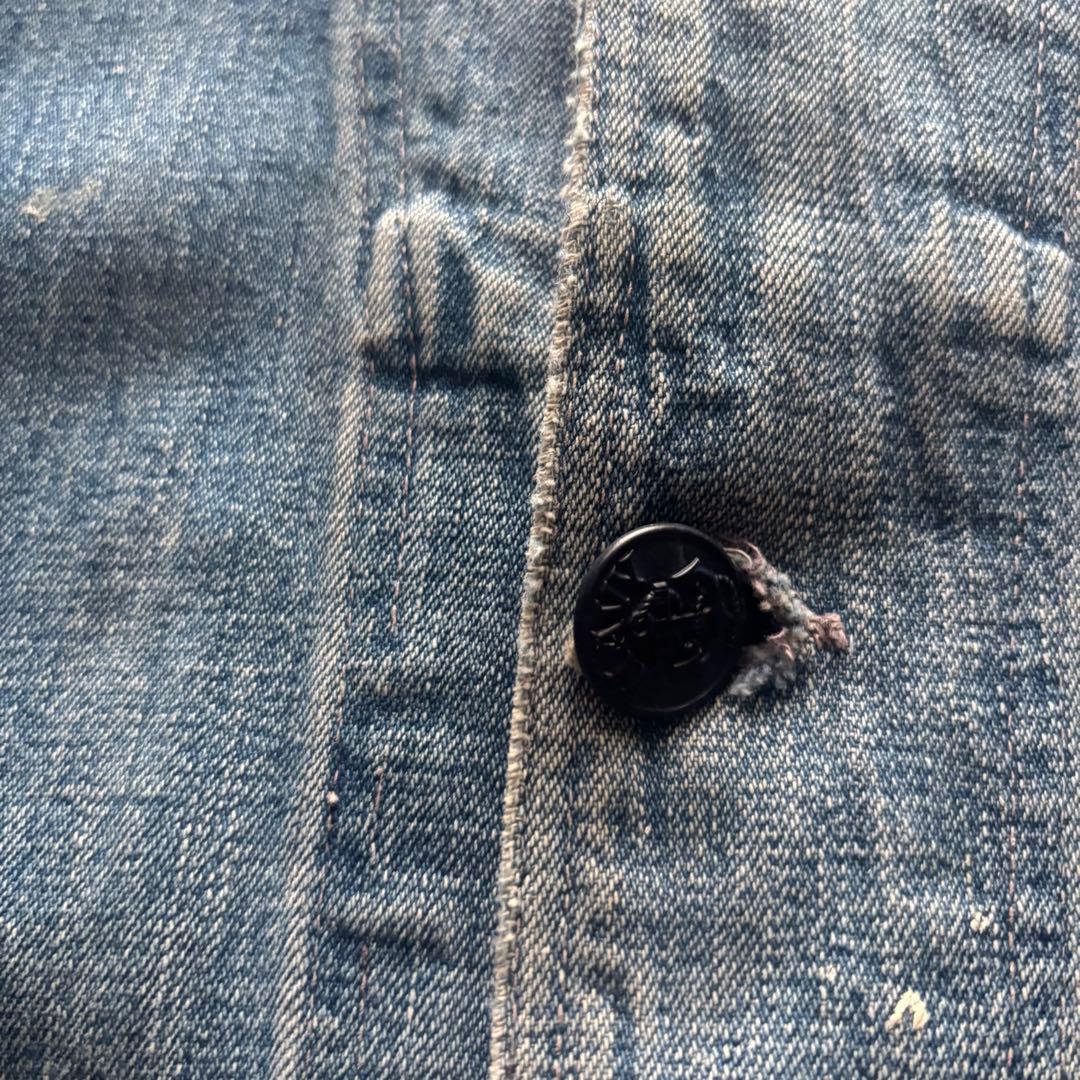 【40s】 US.NAVY WWII ショールカラー デニムジャケット 大戦