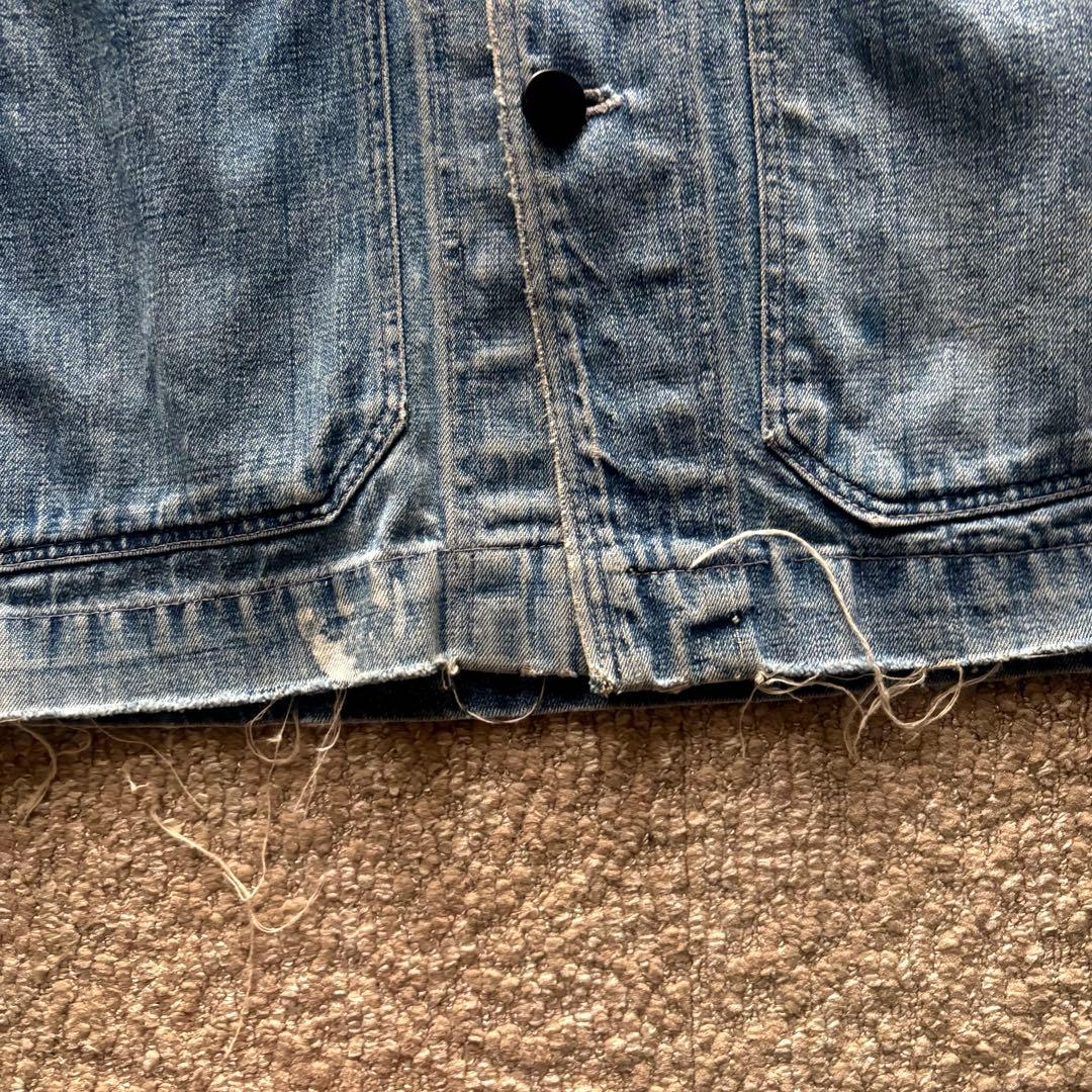 【40s】 US.NAVY WWII ショールカラー デニムジャケット 大戦