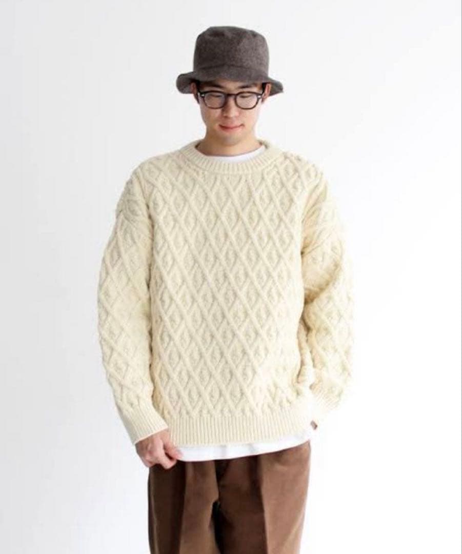 トップス AURALEE HARD TWIST MERINO ARAN KNIT