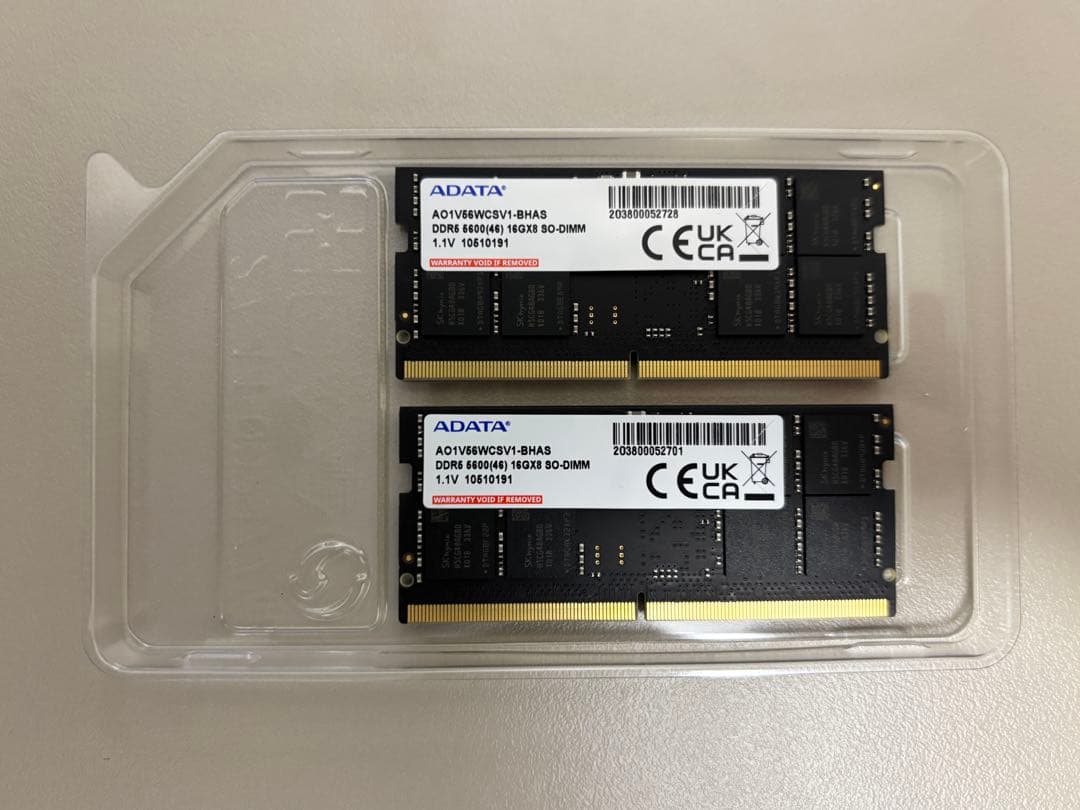 メモリー A-DATA 32GB(16GBx2) DDR5-5600MHz SO-DIMM