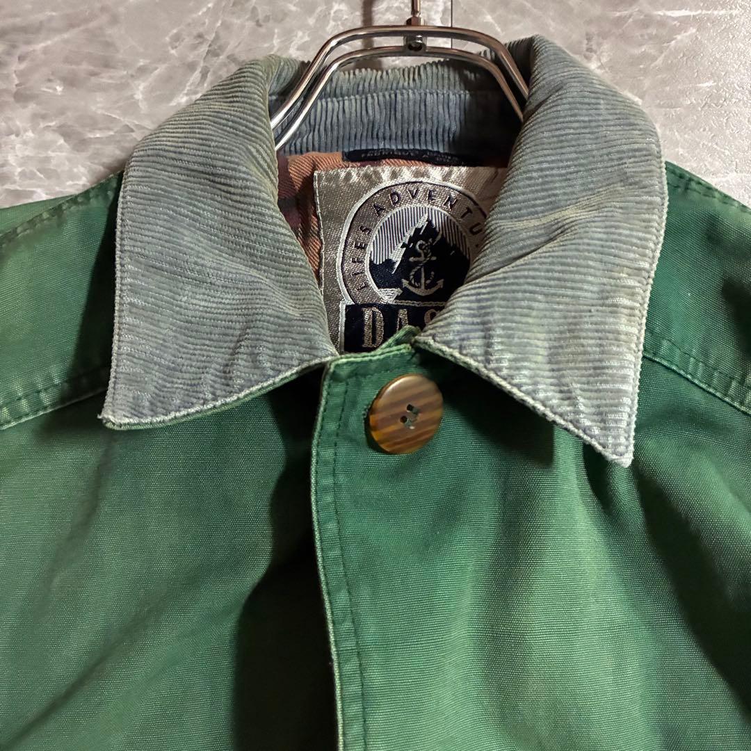 90sヴィンテージ ハンティングジャケットフェードグリーン カバーオールXS短丈