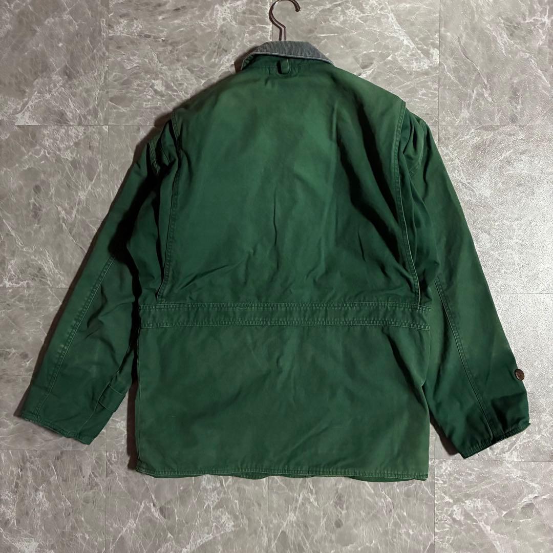 90sヴィンテージ ハンティングジャケットフェードグリーン カバーオールXS短丈