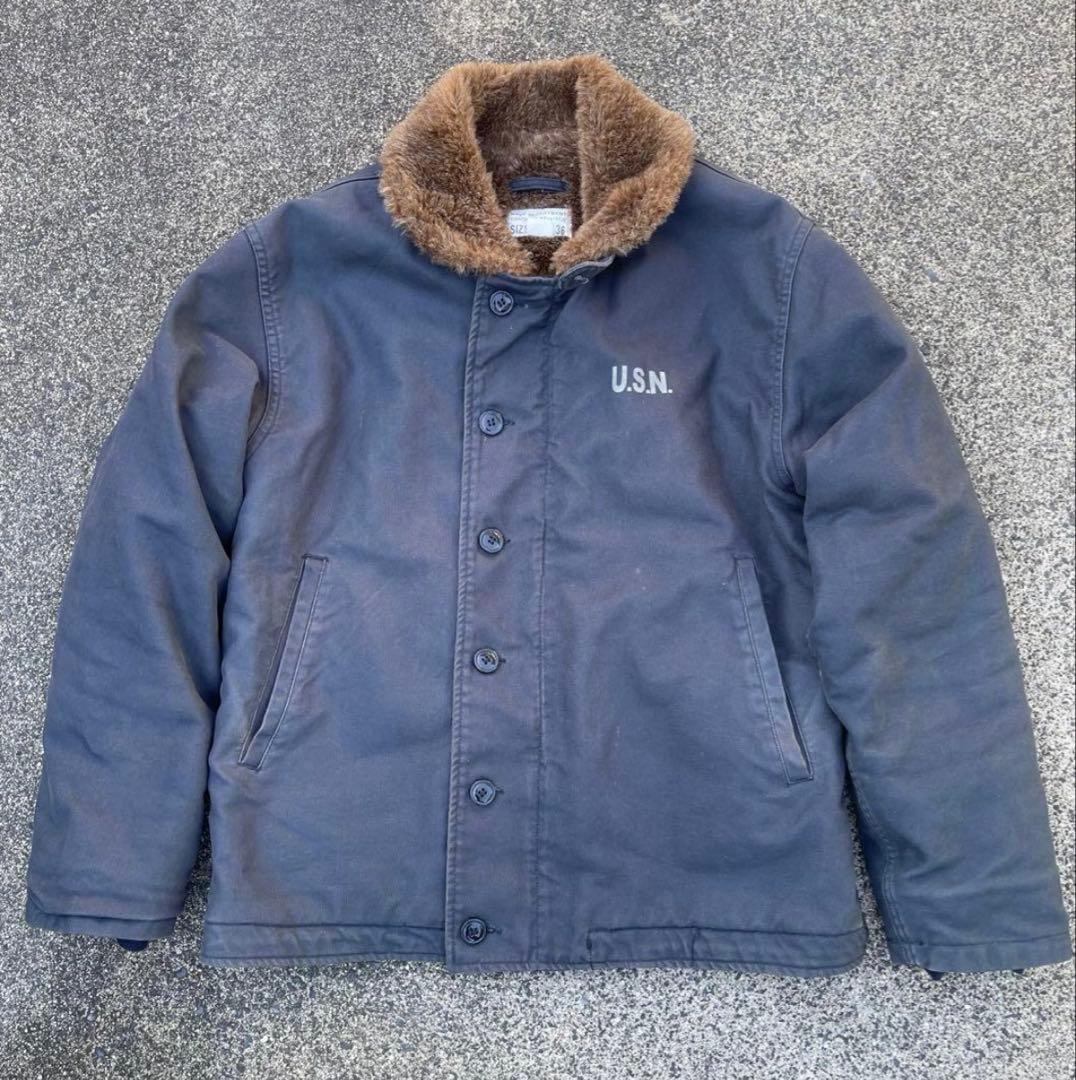 YMCLKY USN N1 デッキジャケット　ネイビー　冬物