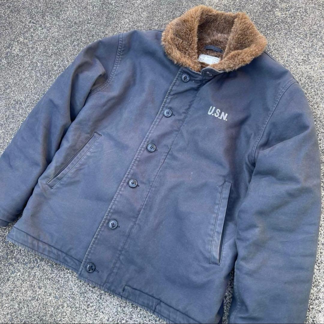 YMCLKY USN N1 デッキジャケット　ネイビー　冬物