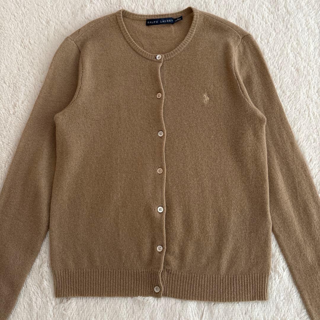 RALPH LAUREN カシミヤ　ウール　カーディガン　ベージュ　M