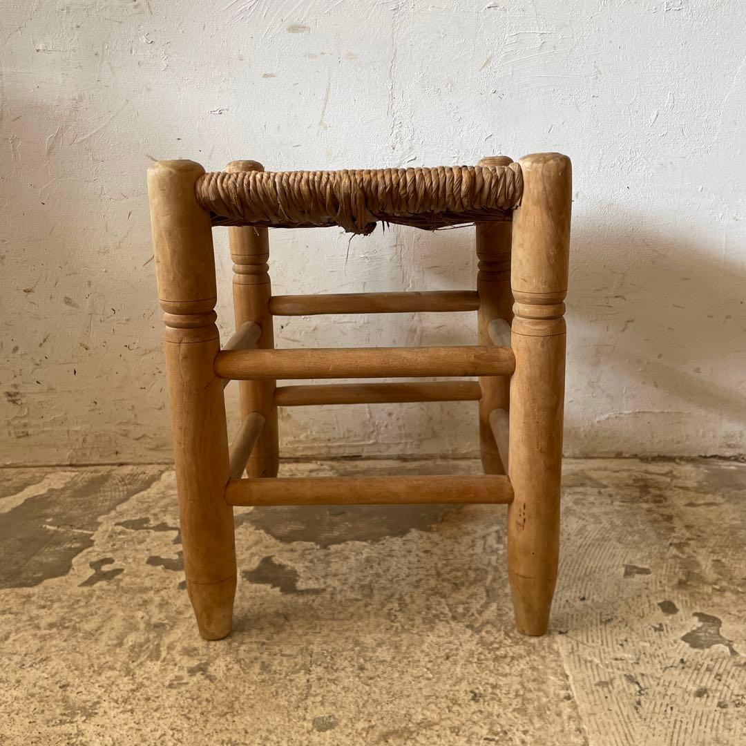 年末・年始SALE 藁スツール　剥離