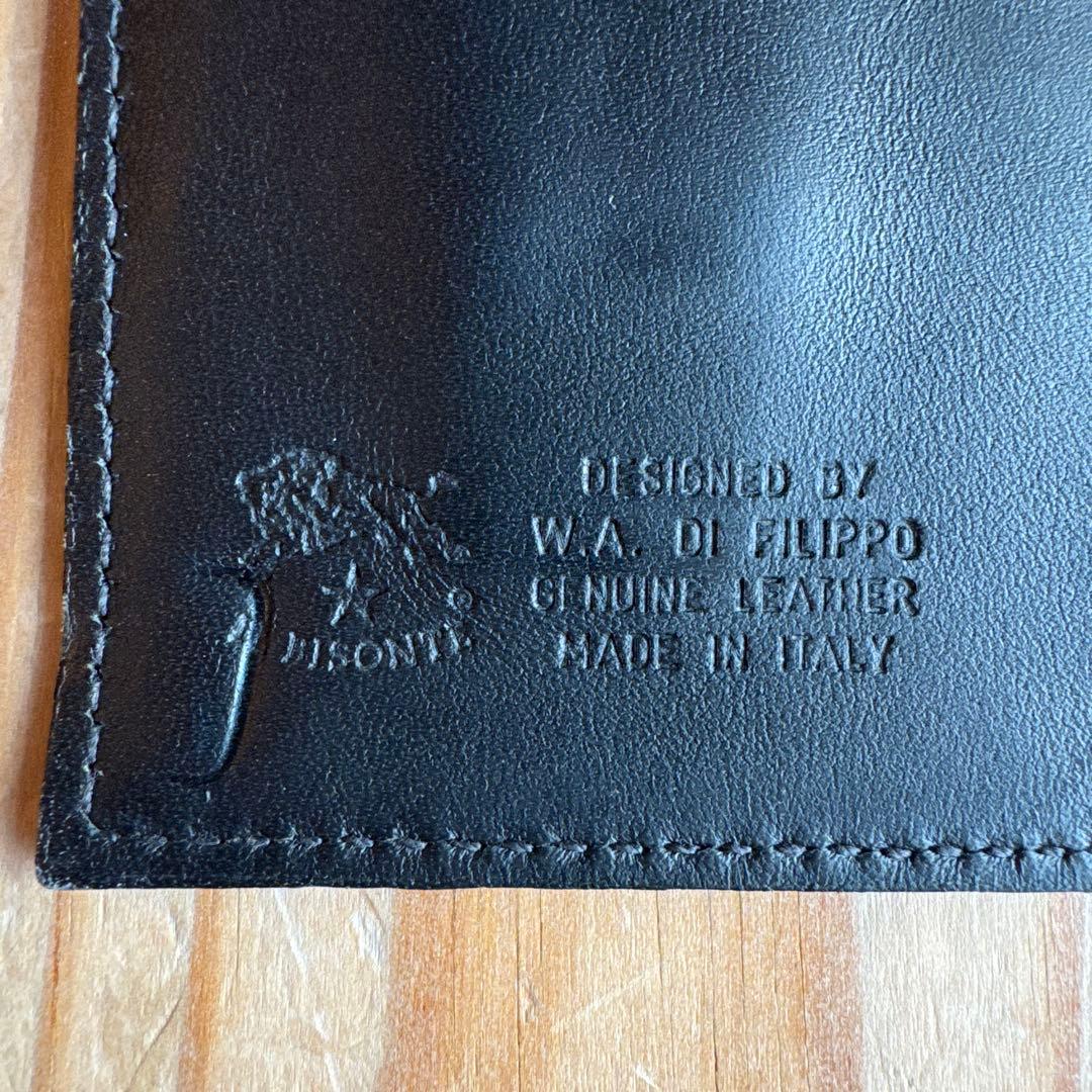 【レア＆極美品】IL BISONTE スターパンチングWフラップ 長財布☆