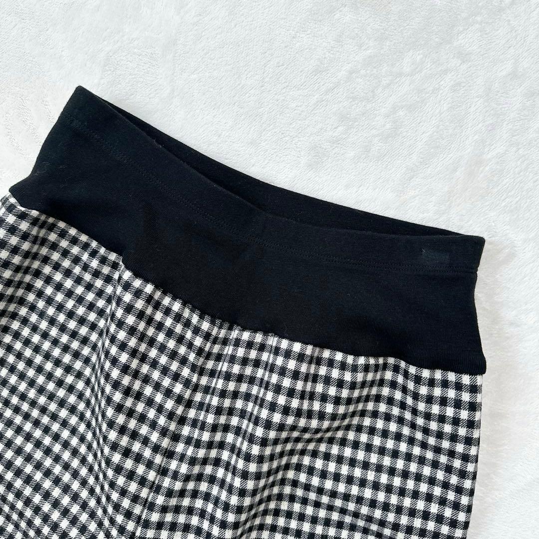 【美品】BEARDSLEY ビアズリー　ウエストリブ　チェックワイドパンツ　S