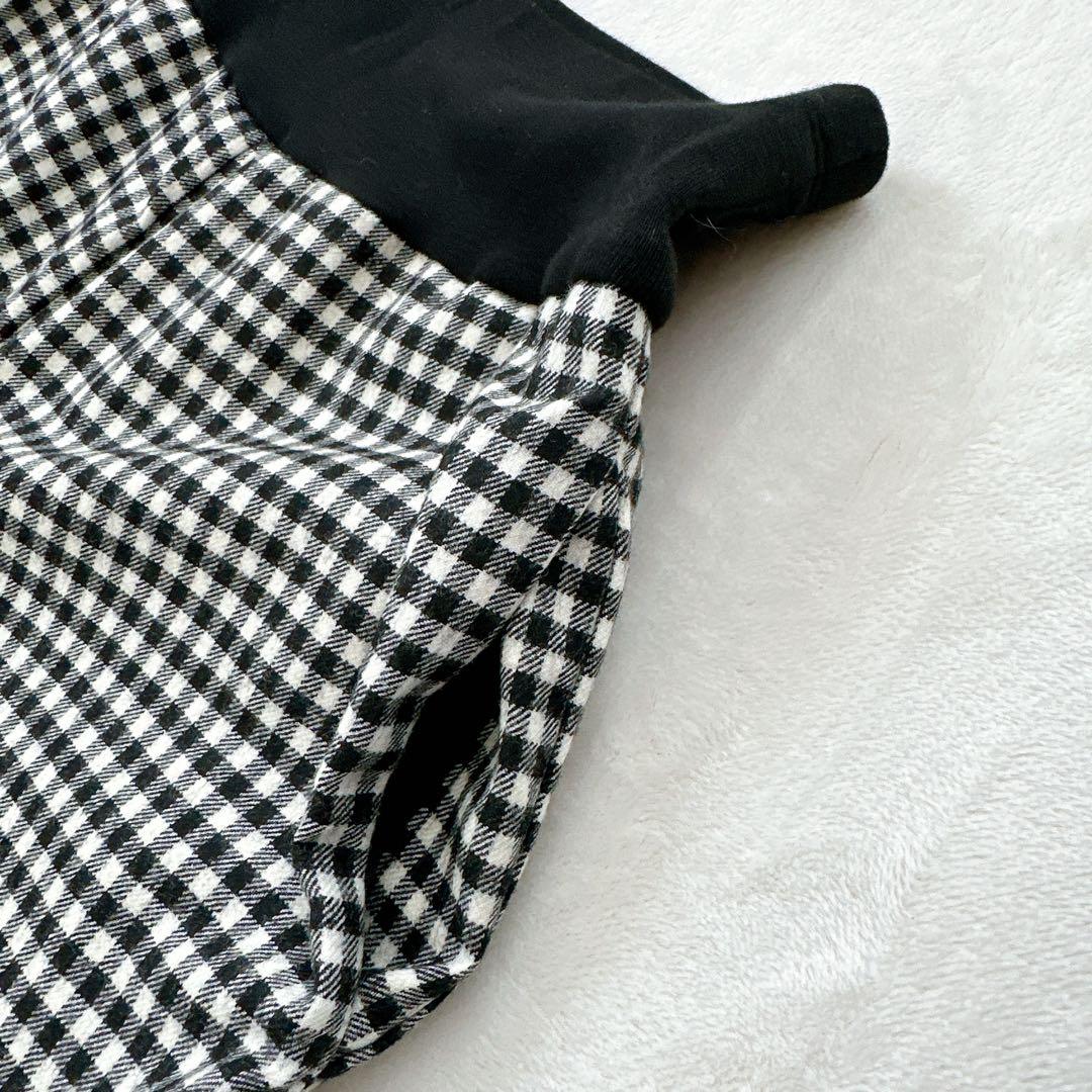 【美品】BEARDSLEY ビアズリー　ウエストリブ　チェックワイドパンツ　S