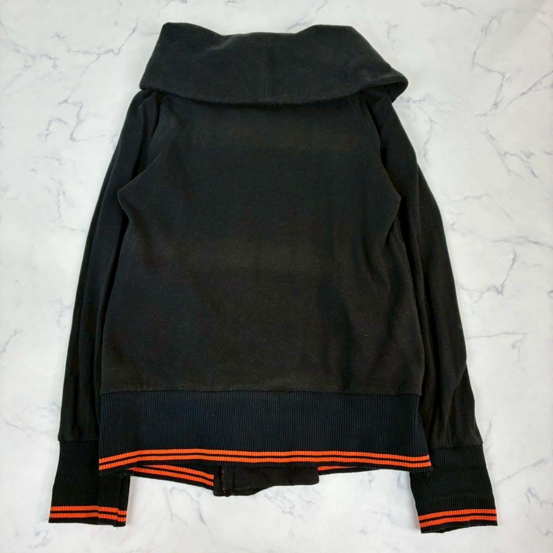 ヴィヴィアンウエストウッド　変形パーカー　オーブ刺繍　ビックカラー　ジップ