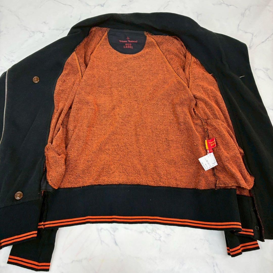ヴィヴィアンウエストウッド　変形パーカー　オーブ刺繍　ビックカラー　ジップ