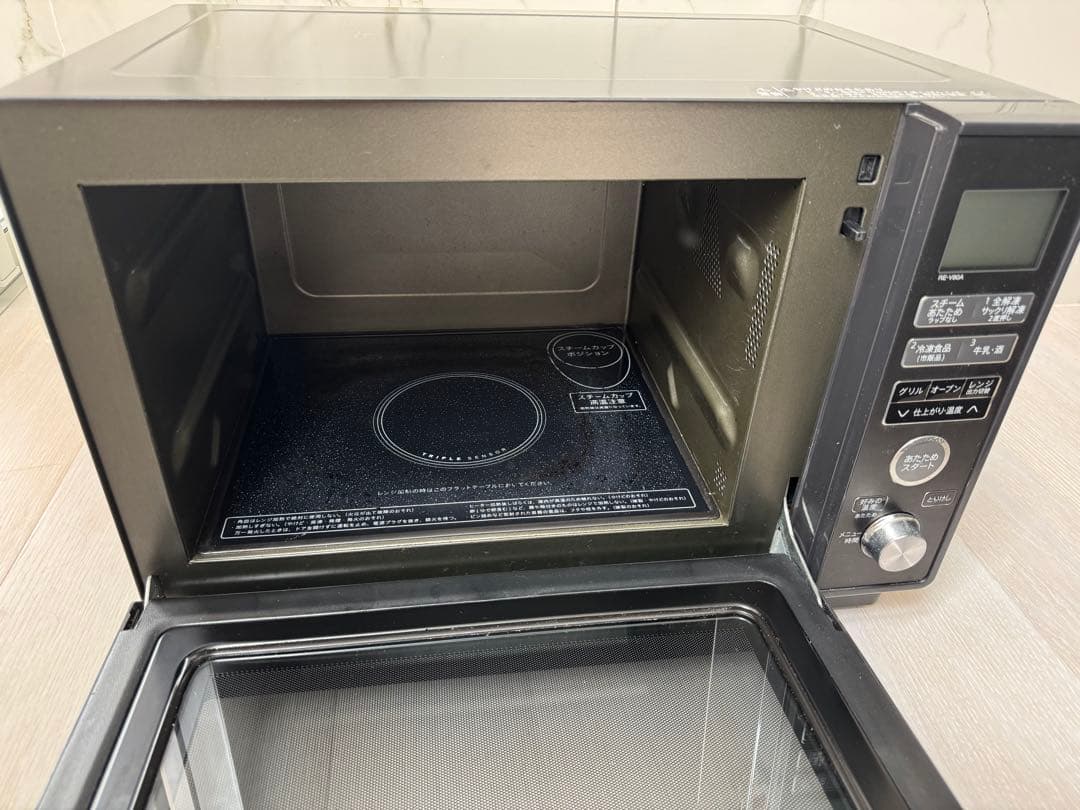 SHARP オーブンレンジ RE-V80A-B ブラック 動作確認済み