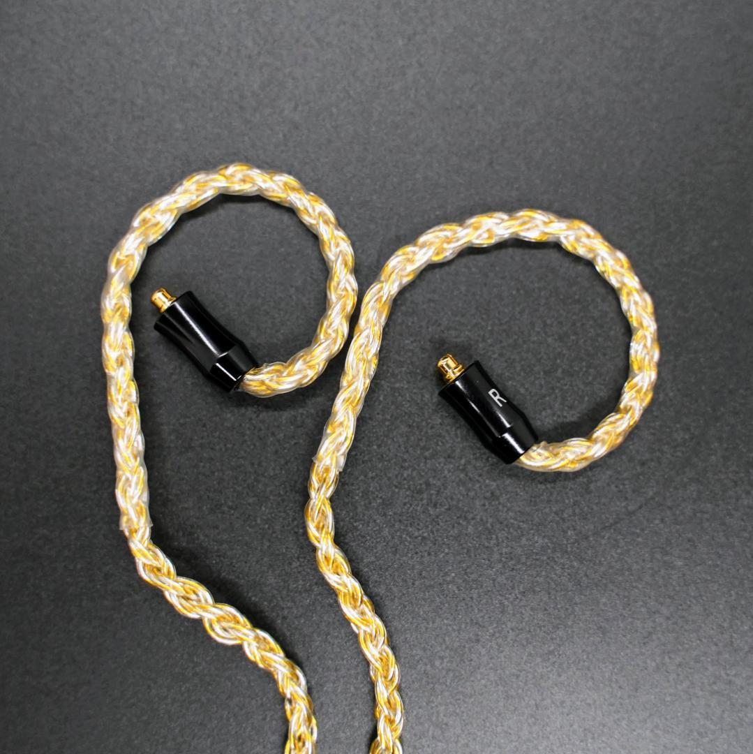 超希少!16芯 金銀線撚り合わせリケーブル膨張MMCX/4.4mmバランス接続