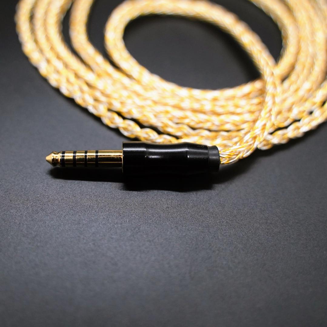 超希少!16芯 金銀線撚り合わせリケーブル膨張MMCX/4.4mmバランス接続