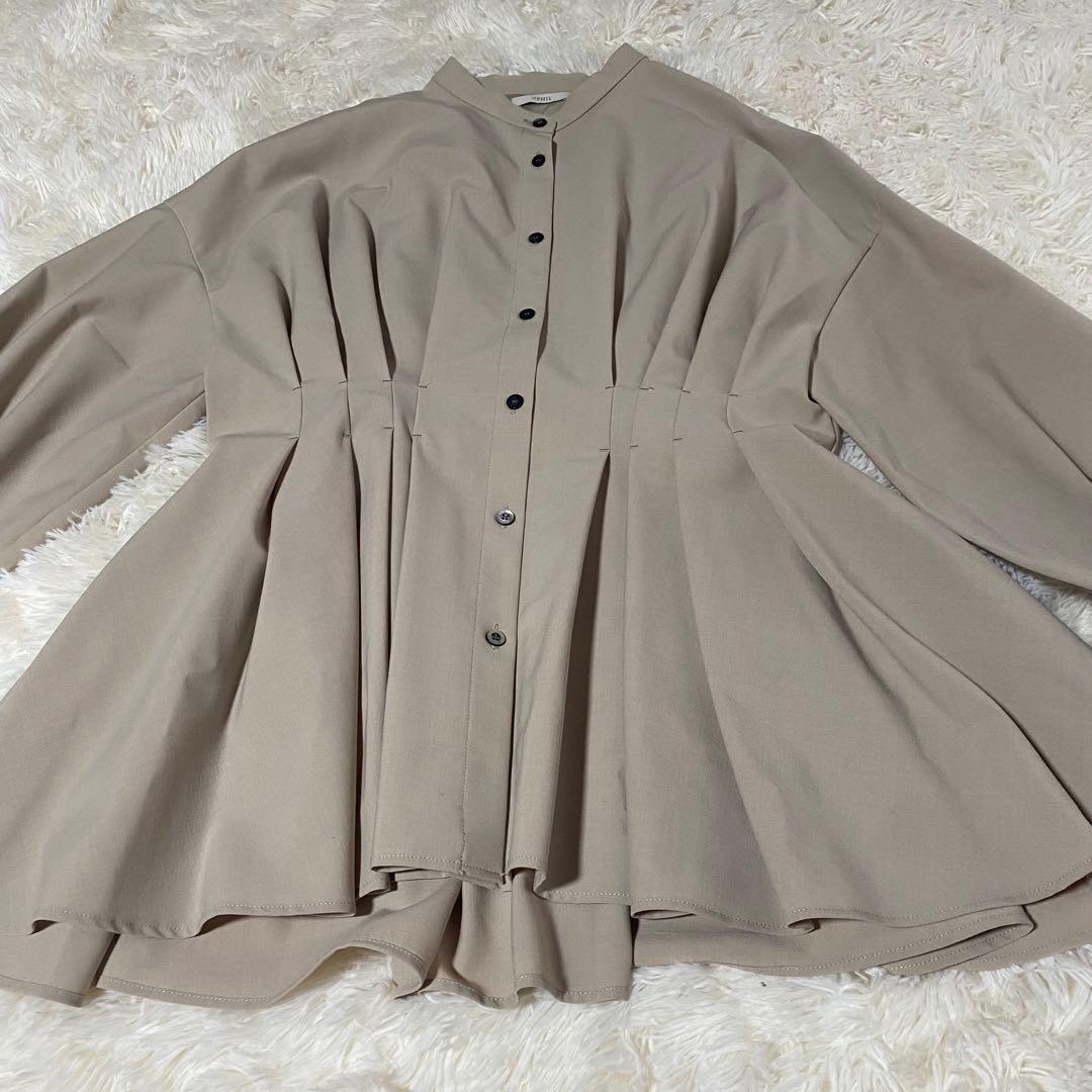 美品✨LE PHIL ル フィル ドライウールブラウス　ベージュ　ナチュラル