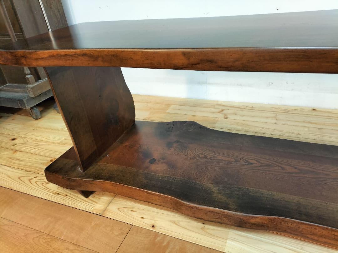 松の木　耳付き一枚板　テーブル　テレビ台