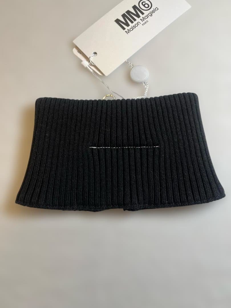 エムエムシックス メゾン マルジェラ　ネックウォーマー黒