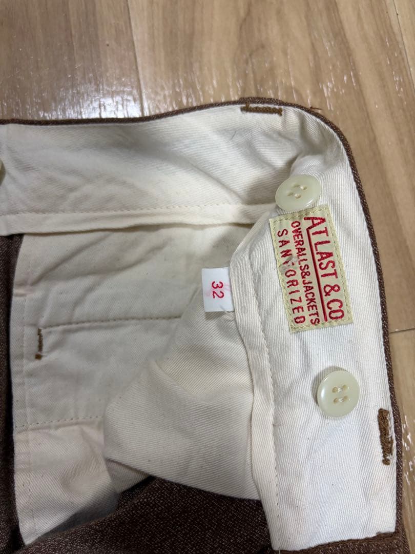 ATLAST & CO. ブラウン スラックス 32