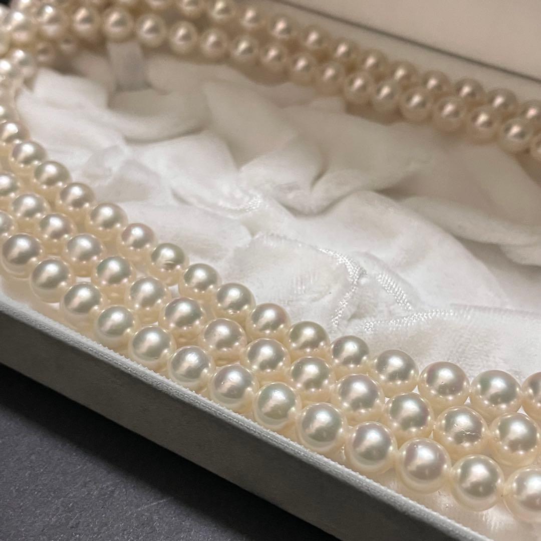 ゆゆゆ様おまとめページ【美品✨テリ良】あこや真珠 ロングネックレス パール 3連