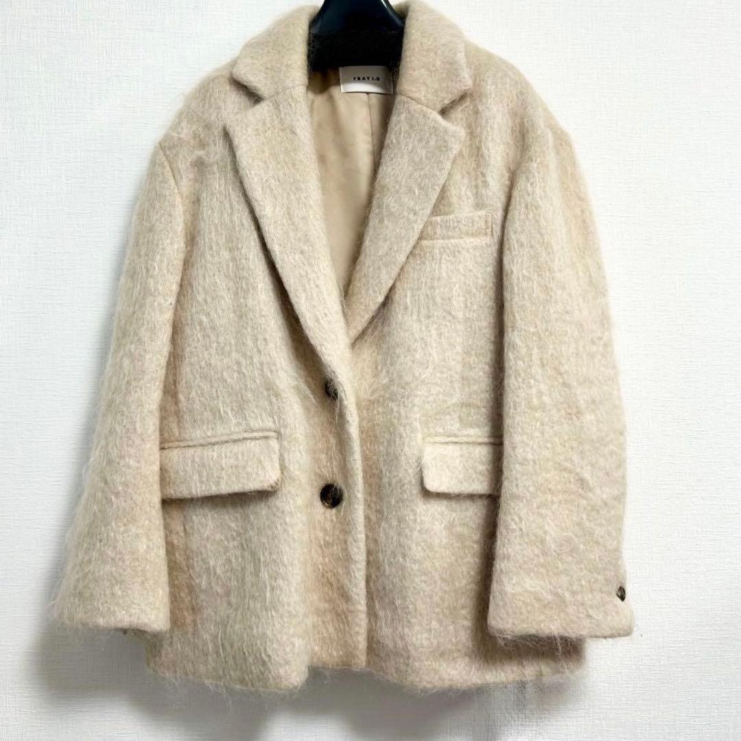 FRAY I.D テーラードオーバージャケットコート S シャギーコート
